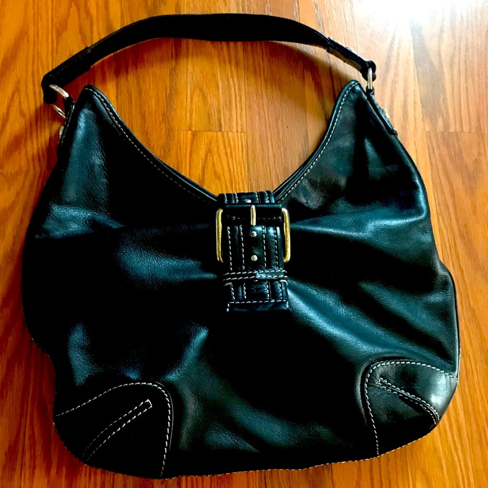 Black Leather Michael Kors Hobo